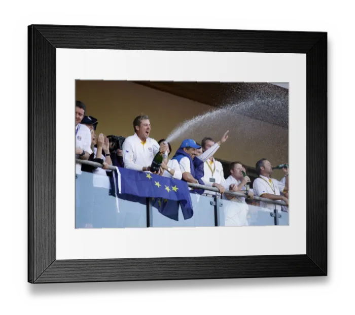 Framed Print : Ian Poulter Sprays The Champagne Framed Print : Ian Poulter Sprays The Champagne