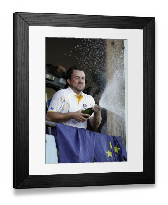 Framed Print : Graeme Mcdowell Sprays The Champagne Framed Print : Graeme Mcdowell Sprays The Champagne