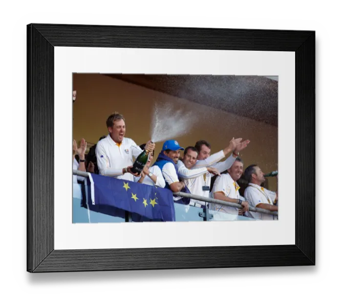 Framed Print : Ian Poulter Sprays The Champagne Framed Print : Ian Poulter Sprays The Champagne