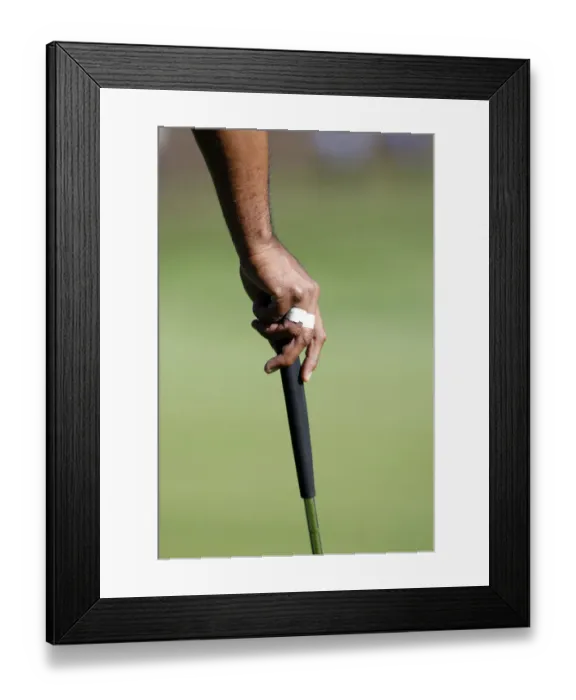 Framed Print : Tiger Woods Taped Fingers Framed Print : Tiger Woods Taped Fingers