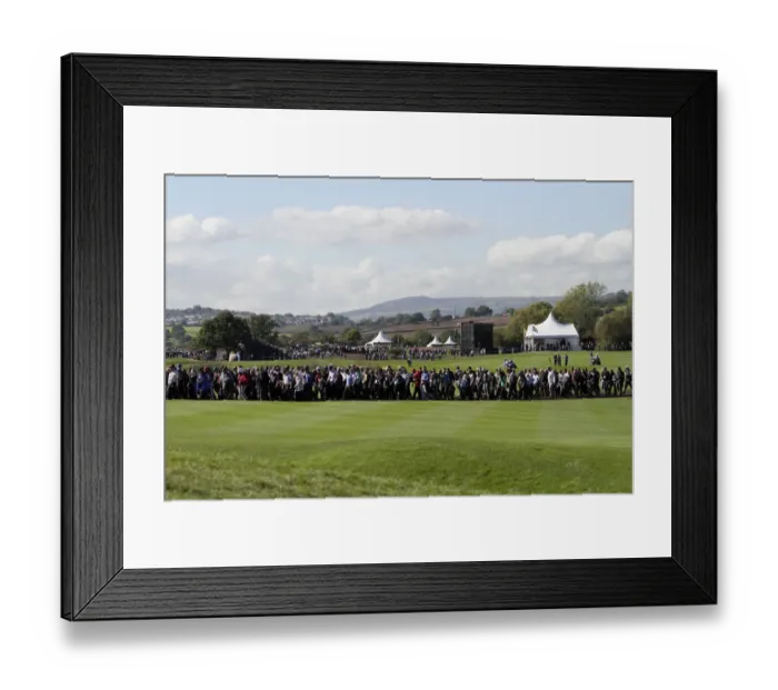 Framed Print : Crowds Cross The 14th Fairway Framed Print : Crowds Cross The 14th Fairway