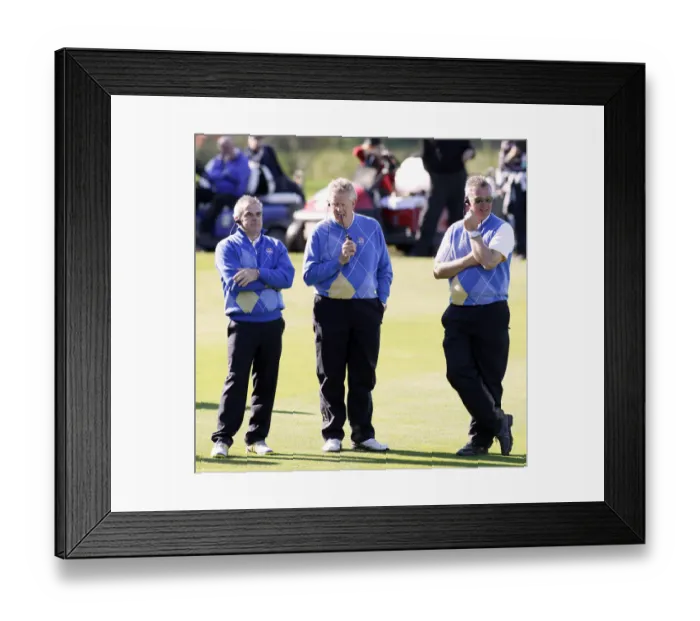 Framed Print : Paul Mcginley, Colin Montgomerie & Darren Clarke Paul Mcg Framed Print : Paul Mcginley, Colin Montgomerie & Darren Clarke Paul Mcg