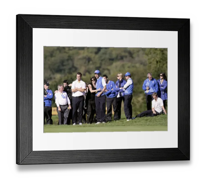 Framed Print : Tense Moments On The 15th Green Framed Print : Tense Moments On The 15th Green