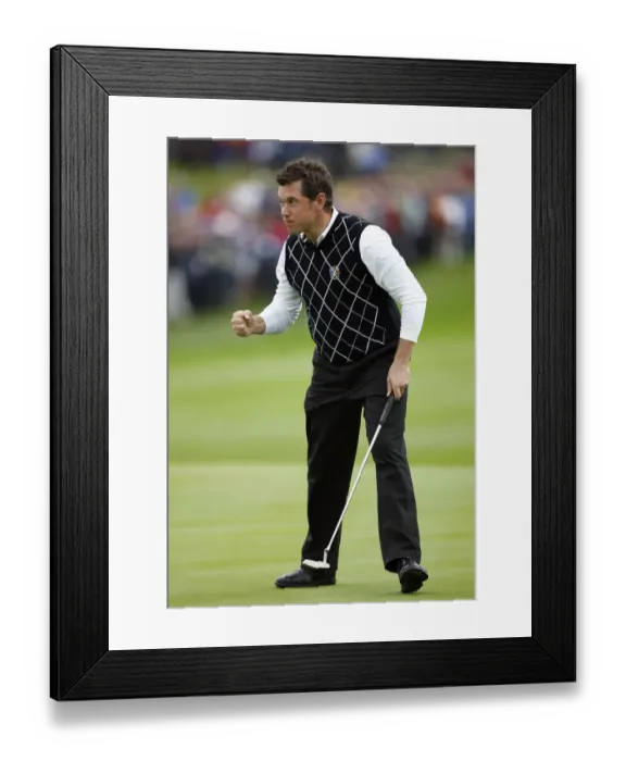 Framed Print : Lee Westwood Birdies The 2nd Framed Print : Lee Westwood Birdies The 2nd
