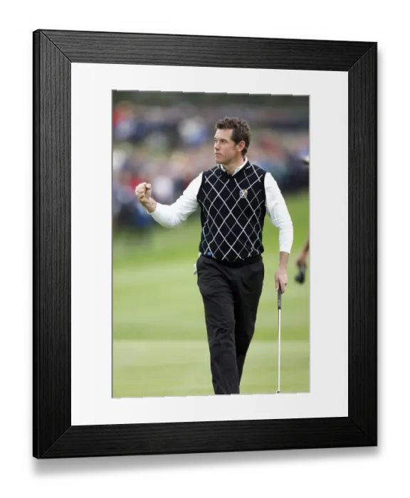 Framed Print : Lee Westwood Birdies The 2nd Framed Print : Lee Westwood Birdies The 2nd
