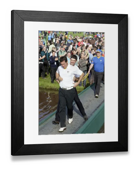 Framed Print : Lee Westwood & Padraig Harrington On The 18th Bridge Lee Framed Print : Lee Westwood & Padraig Harrington On The 18th Bridge Lee