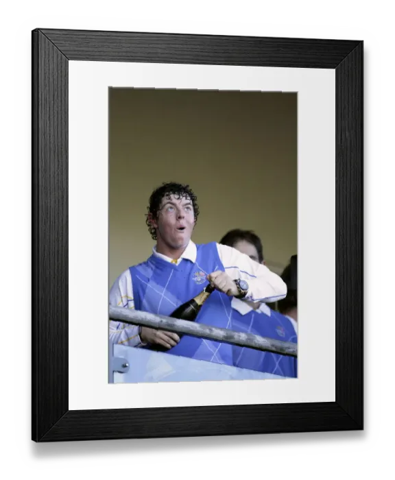 Framed Print : Rory Mcilroy Can T Open The Champagne Framed Print : Rory Mcilroy Can T Open The Champagne