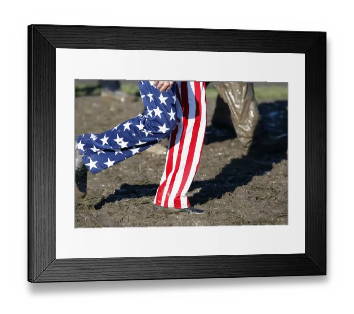 Framed Print : Usa Spectators Wade Through Mud Framed Print : Usa Spectators Wade Through Mud