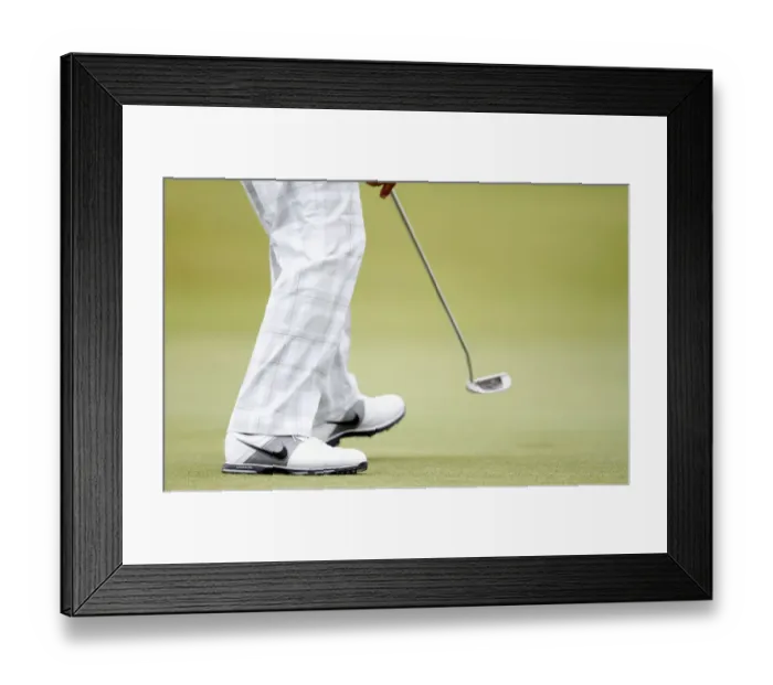 Framed Print : Golfer Sinks Putt Framed Print : Golfer Sinks Putt