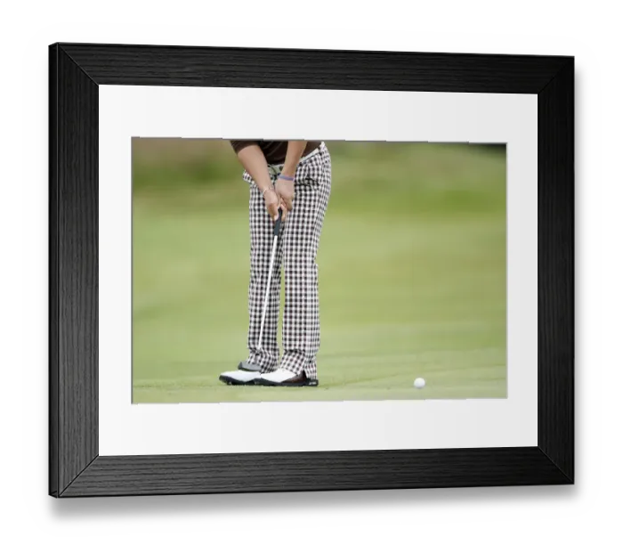 Framed Print : Chequed Golfing Pants Framed Print : Chequed Golfing Pants
