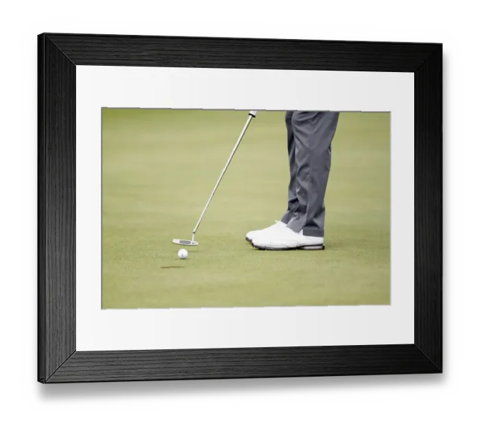 Framed Print : Golfer Misses Putt