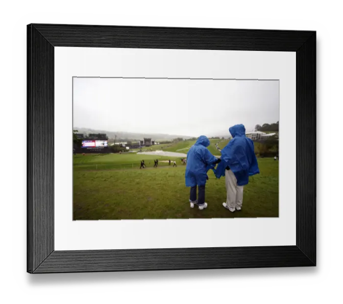 Framed Print : Spectators Wearing Kagools Framed Print : Spectators Wearing Kagools