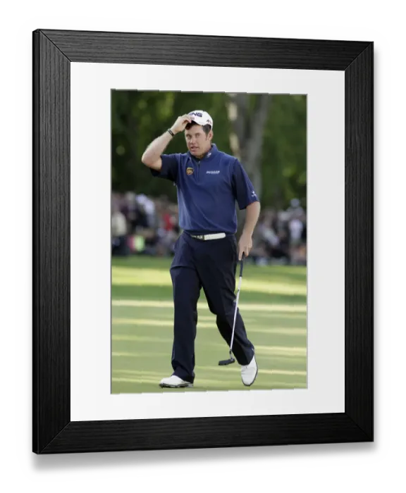 Framed Print : Lee Westwood Misses Birdie Chance Framed Print : Lee Westwood Misses Birdie Chance