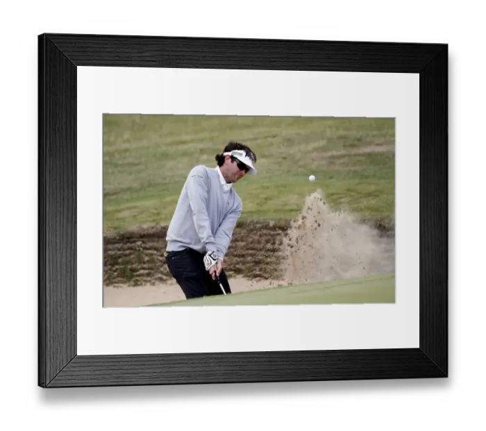 Framed Print : Bubba Watson Plays Out Of Greenside Bunker On 16th Hole Framed Print : Bubba Watson Plays Out Of Greenside Bunker On 16th Hole