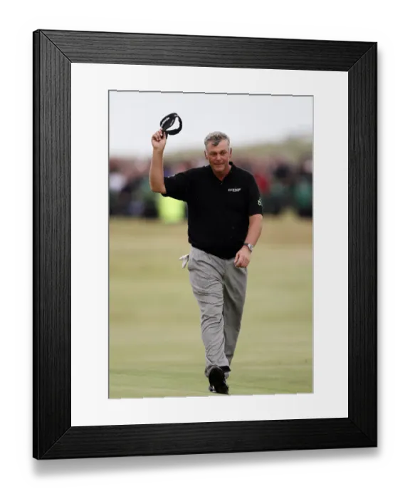 Framed Print : Daren Clarke Walks Down The 18th