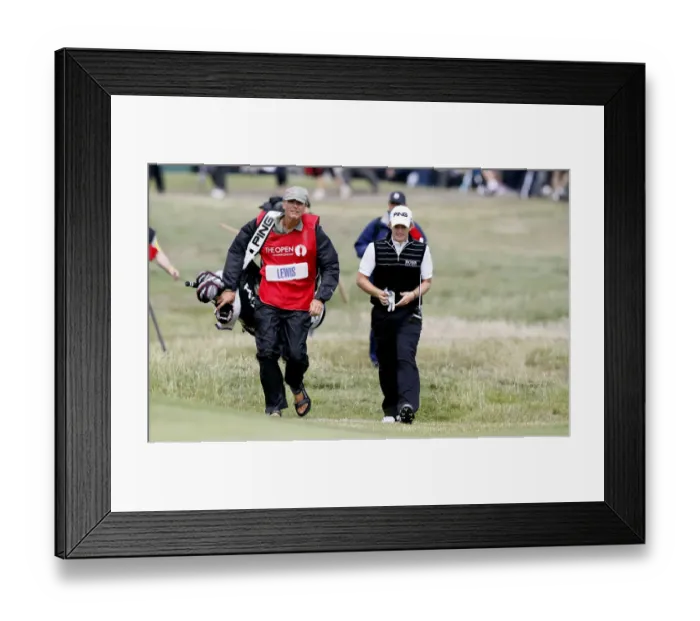 Framed Print : Tom Lewis & Caddy Lorne Duncan