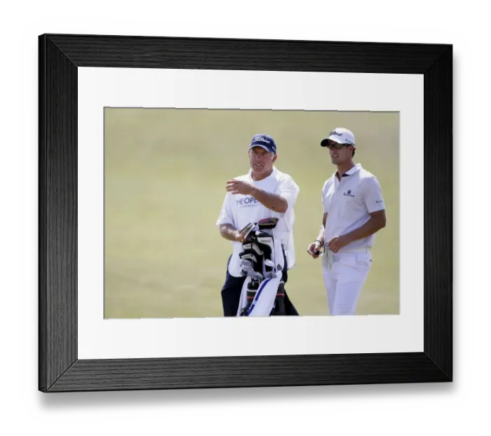 Framed Print : Adam Scott & Steve Williams Framed Print : Adam Scott & Steve Williams