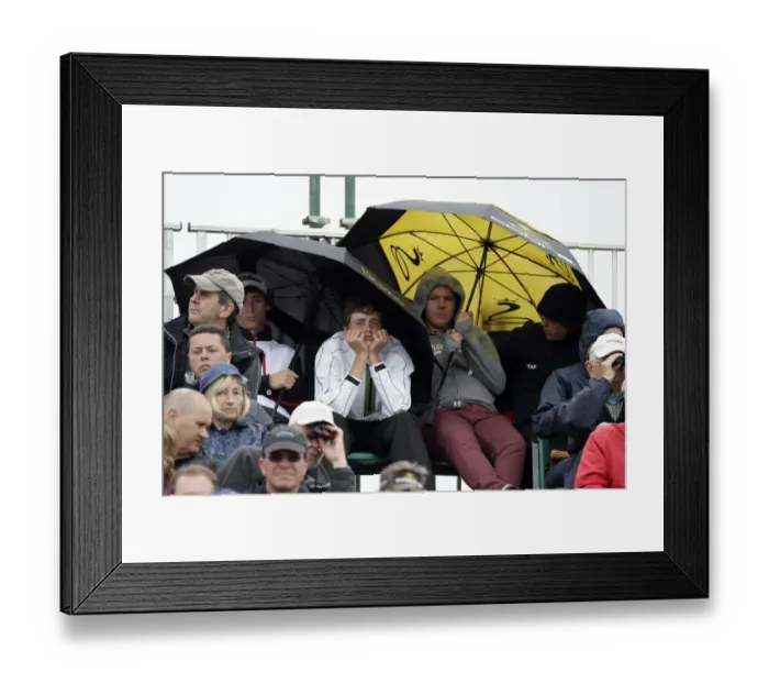 Framed Print : Spectators Shelter In The Stands Framed Print : Spectators Shelter In The Stands