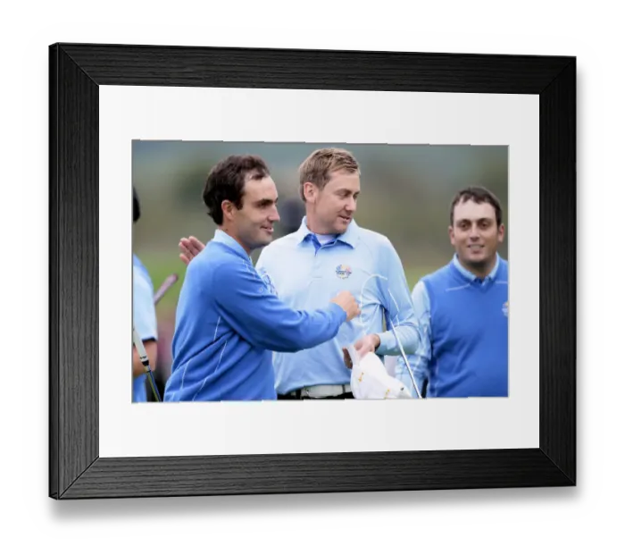 Framed Print : Ian Poulter & Edoardo Molinari