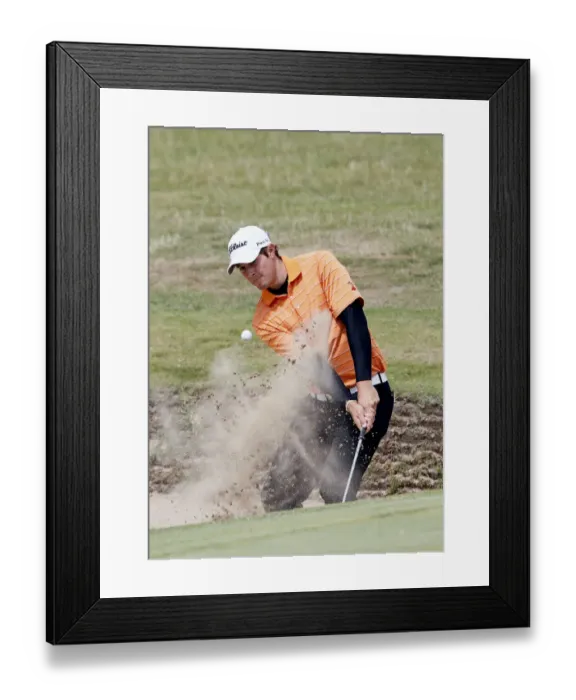 Framed Print : Peter Uihlein Plays Out Of Greenside Bunker On 16th Hole Framed Print : Peter Uihlein Plays Out Of Greenside Bunker On 16th Hole