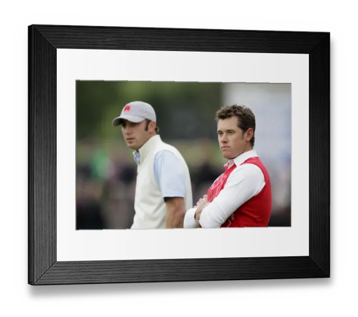 Framed Print : Lee Westwood & Dustin Johnson Framed Print : Lee Westwood & Dustin Johnson