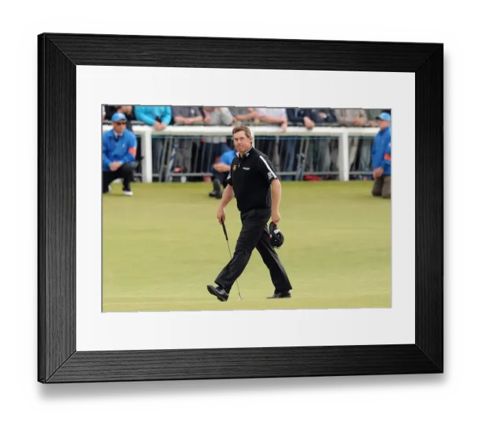 Framed Print : Lee Westwood On The 18th Fairway Framed Print : Lee Westwood On The 18th Fairway
