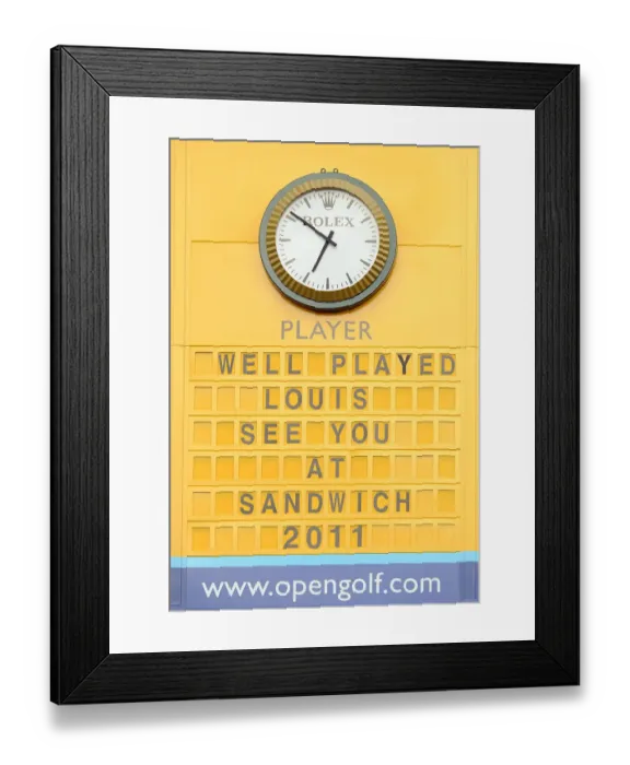 Framed Print : Scoreboard & Rolex Clock