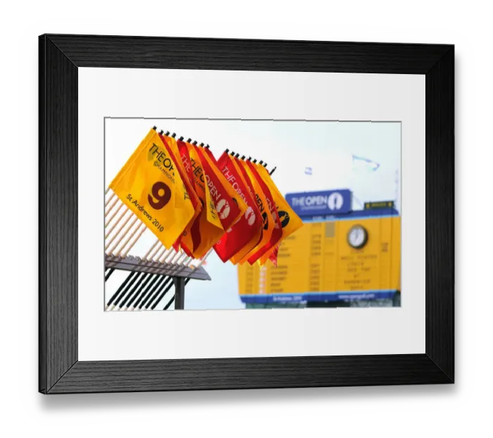 Framed Print : Course Flags & Scoreboard Framed Print : Course Flags & Scoreboard
