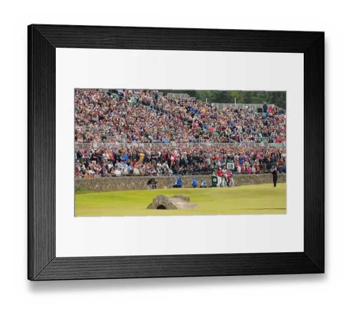 Framed Print : Lee Westwood Drives The 18th Framed Print : Lee Westwood Drives The 18th