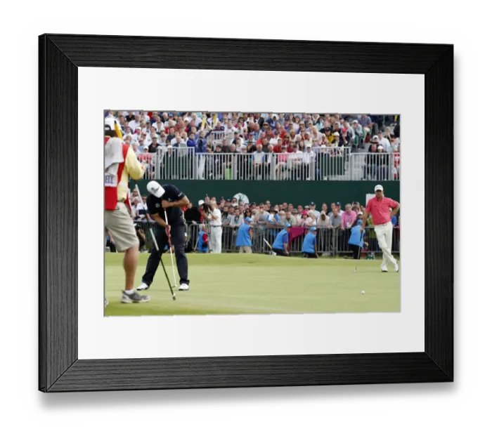 Framed Print : Adam Scott Misses Putt On 18th