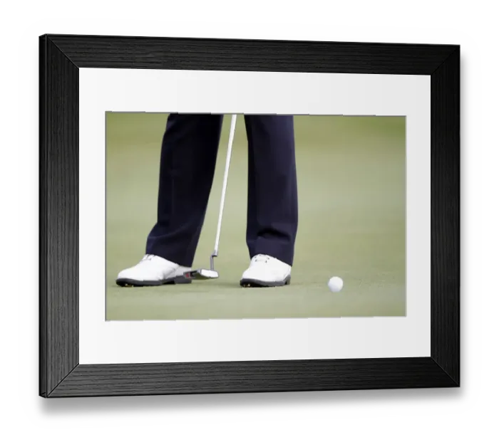 Framed Print : Golfers Shoes & Putter Framed Print : Golfers Shoes & Putter