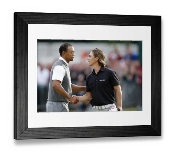 Framed Print : Thorbjorn Olesen & Tiger Woods Framed Print : Thorbjorn Olesen & Tiger Woods