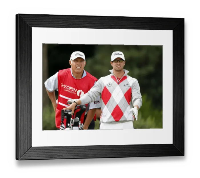 Framed Print : Adam Scott & Steve Williams Framed Print : Adam Scott & Steve Williams