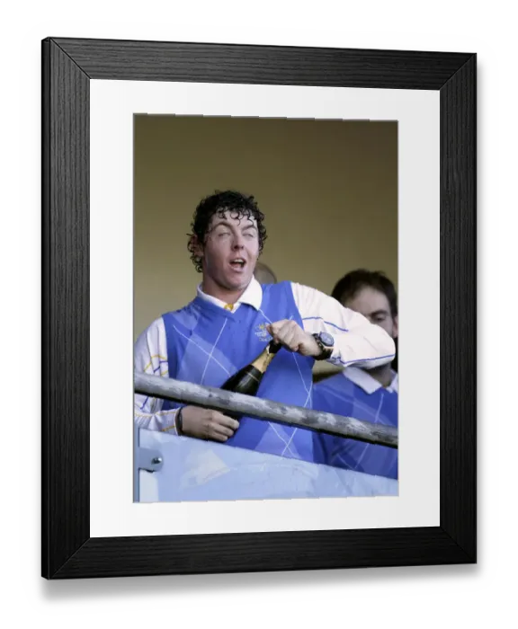 Framed Print : Rory Mcilroy Can T Open Champagne Framed Print : Rory Mcilroy Can T Open Champagne