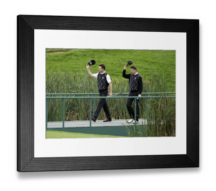 Framed Print : Ross Fisher & Padraig Harrington Framed Print : Ross Fisher & Padraig Harrington