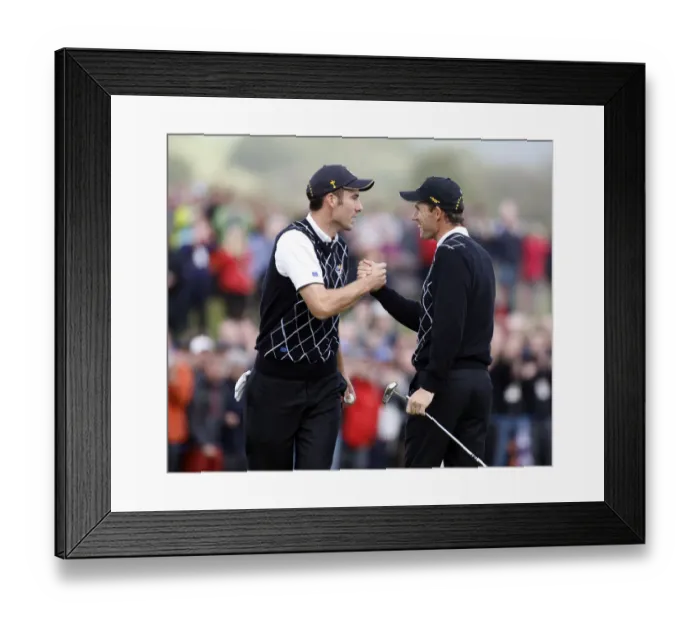 Framed Print : Ross Fisher & Padraig Harrington