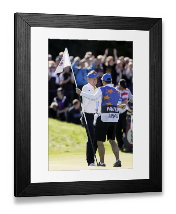 Framed Print : Ian Poulter & Caddy Framed Print : Ian Poulter & Caddy
