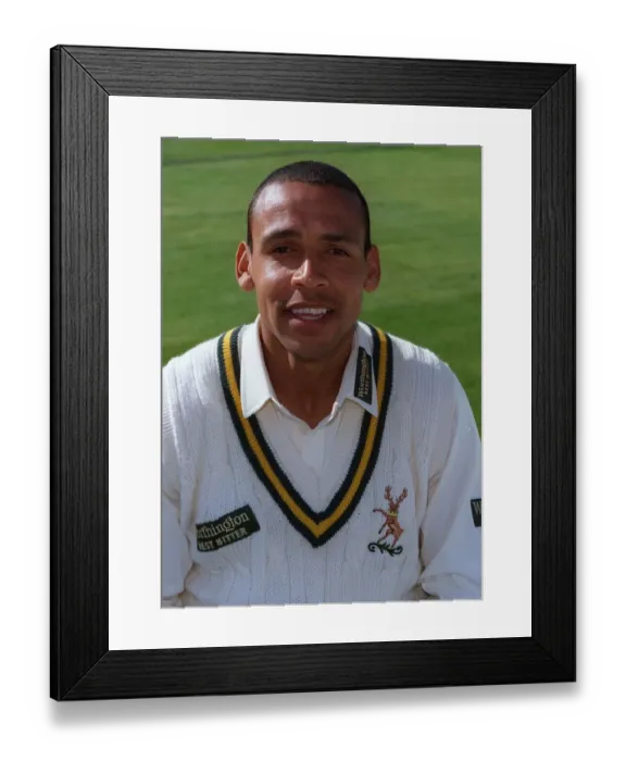 Framed Print : Greg Mike Nottinghamshire CCC 12 April 1995 Date: 12 April 1995 Framed Print : Greg Mike Nottinghamshire CCC 12 April 1995 Date: 12 April 1995