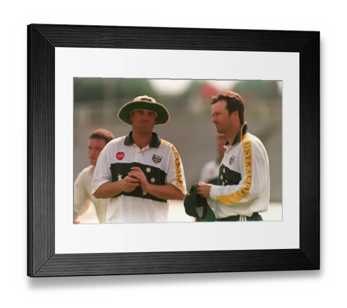 Framed Print : Shane Warne & Steve Waugh Framed Print : Shane Warne & Steve Waugh