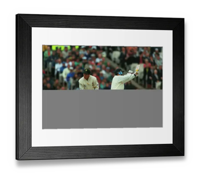 Framed Print : Mark Ealham Bowled By Symcox Framed Print : Mark Ealham Bowled By Symcox