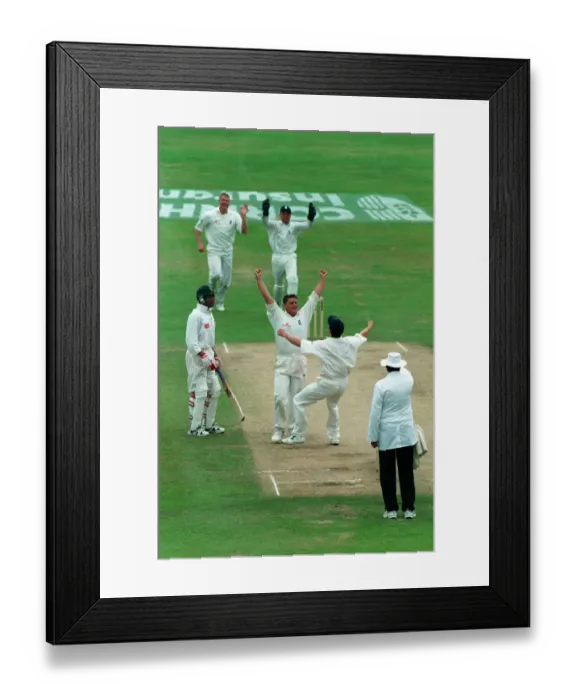 Framed Print : Gough Celebrates Series Win Framed Print : Gough Celebrates Series Win