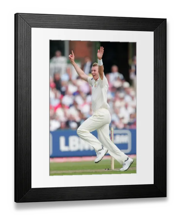 Framed Print : Brett Lee Australia 3rd Npower Test Old Trafford Manchester, England 12 August 2005 Date Framed Print : Brett Lee Australia 3rd Npower Test Old Trafford Manchester, England 12 August 2005 Date