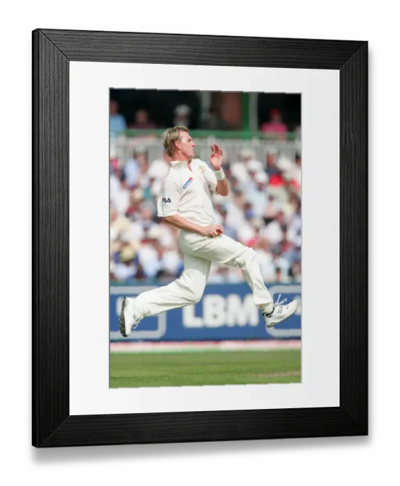 Framed Print : Brett Lee Australia 3rd Npower Test Old Trafford Manchester, England 12 August 2005 Date Framed Print : Brett Lee Australia 3rd Npower Test Old Trafford Manchester, England 12 August 2005 Date