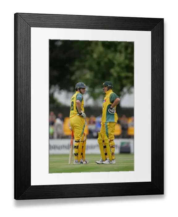 Framed Print : Adam Gilchrist & Matthew Hayden Framed Print : Adam Gilchrist & Matthew Hayden