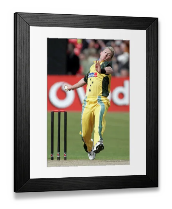 Framed Print : Brett Lee Australia Leicestershire V Australia Grace Road, Leicester 11 June 2005 Date Framed Print : Brett Lee Australia Leicestershire V Australia Grace Road, Leicester 11 June 2005 Date