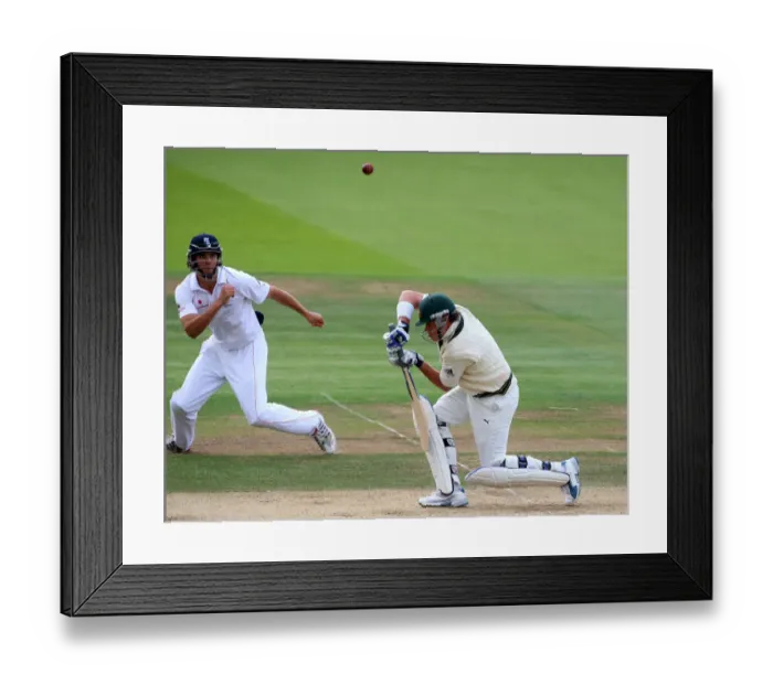 Framed Print : Alastair Cook & Marcus North Framed Print : Alastair Cook & Marcus North