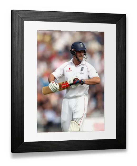 Framed Print : Andrew Strauss Leaves The Field