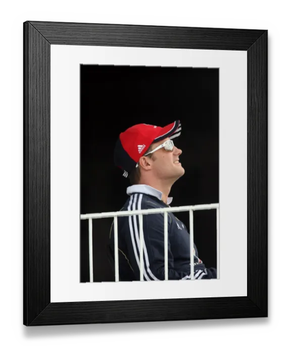 Framed Print : Andrew Strauss Watches From The Pavillion Framed Print : Andrew Strauss Watches From The Pavillion