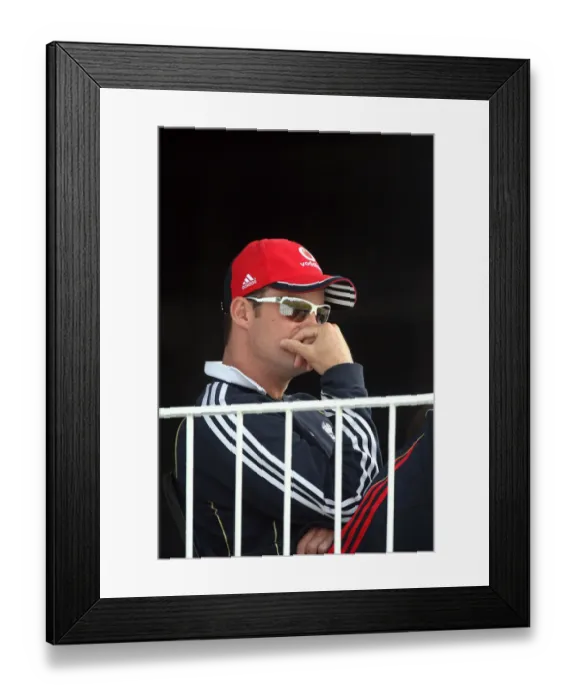 Framed Print : Andrew Strauss Watches Prom The Pavillion Framed Print : Andrew Strauss Watches Prom The Pavillion