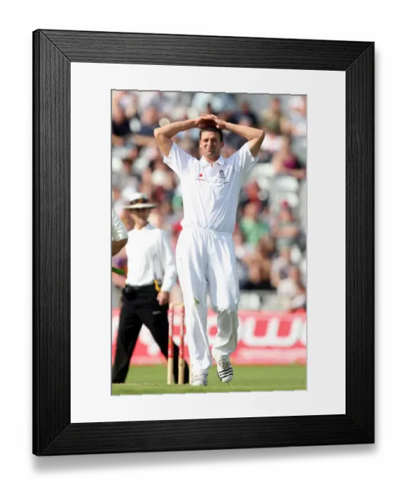 Framed Print : Steve Harmison Gets Frustated Framed Print : Steve Harmison Gets Frustated